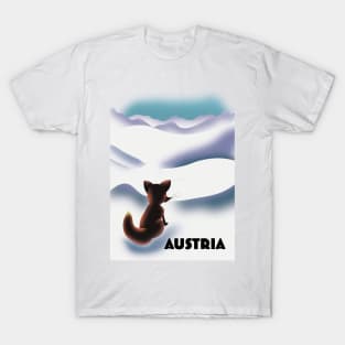 Austrian fox travel poster T-Shirt